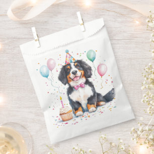 Happy Birthday Bernese Mountain Dog Favor Bag