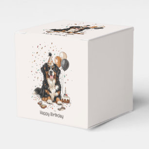 Happy Birthday Bernese Mountain Dog Favor Boxes