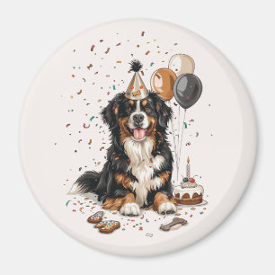 Happy Birthday Bernese Mountain Dog Magnet