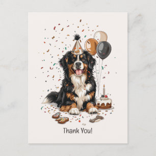 Happy Birthday Bernese Mountain Dog Postcard