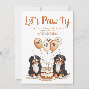 Happy Birthday Bernese Mountain Dogs Invitation