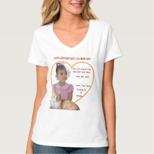 Happy Birthday Best Cat Mom Photos Cat Girl Names T-Shirt