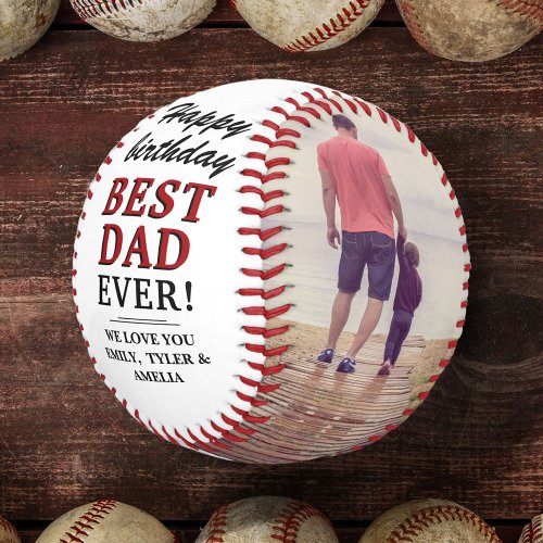 Happy Birthday Best Dad Ever Photo Collage Baseball