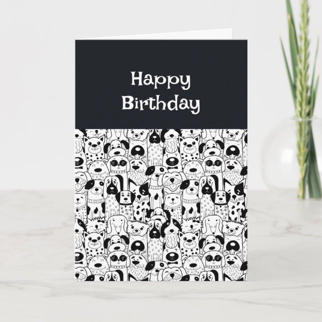  Happy Birthday Best Dog-gone Friend Card (Front)