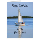 Happy Birthday Best Friend Side by Side Sailboats (Front)