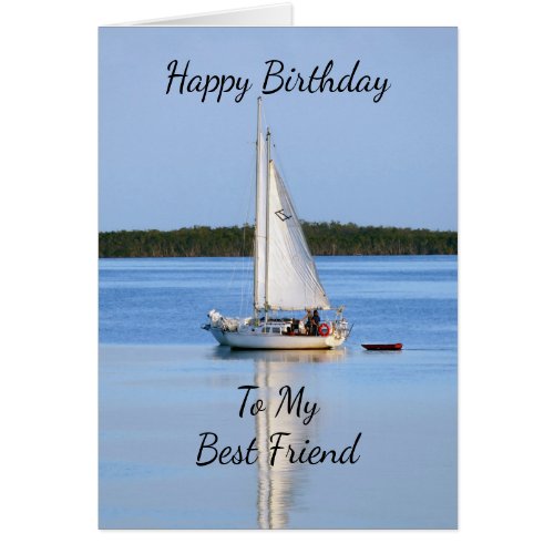 Happy Birthday Best Friend Side by Side Sailboats