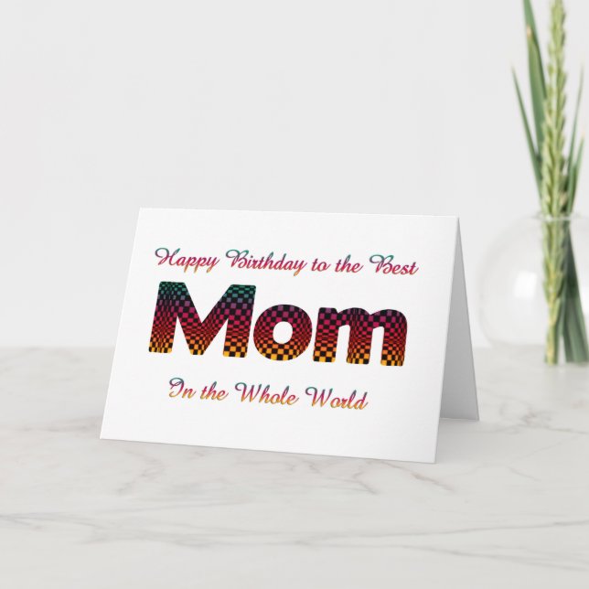 Happy Birthday Best Mom Card (Front)