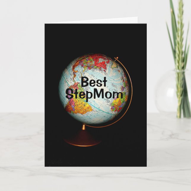 Happy Birthday Best Step Mom On Earth! Card (Front)