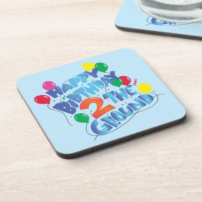 Happy Birthday Beverage Coaster (Left Side)