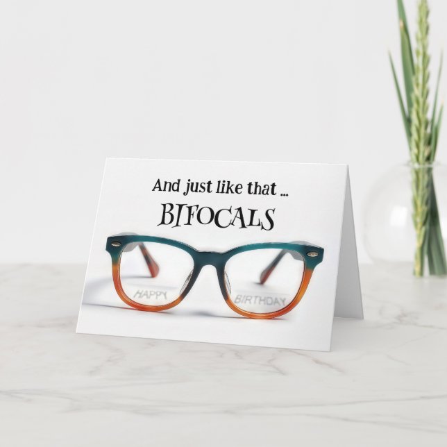 Happy Birthday Bifocals Card (Front)