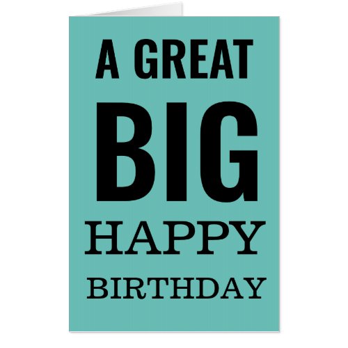 Happy Birthday Big Bold Typography Card