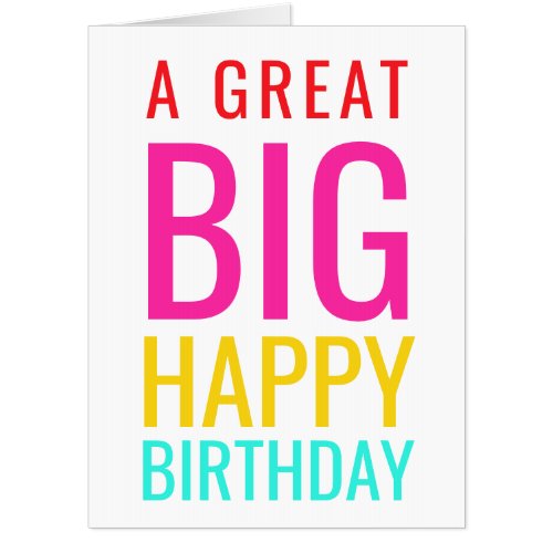 Happy Birthday Big Colorful Typography