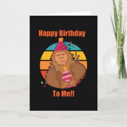 Happy Birthday Bigfoot Cupcake Card