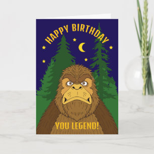 Happy Birthday Bigfoot You Legend Funny Invitation