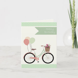 Happy birthday bike card