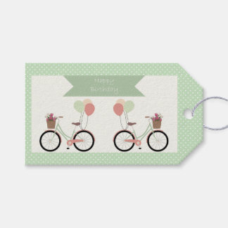 Happy birthday bike gift tags
