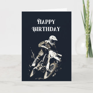 Happy Birthday Bike Motocross Racing Card