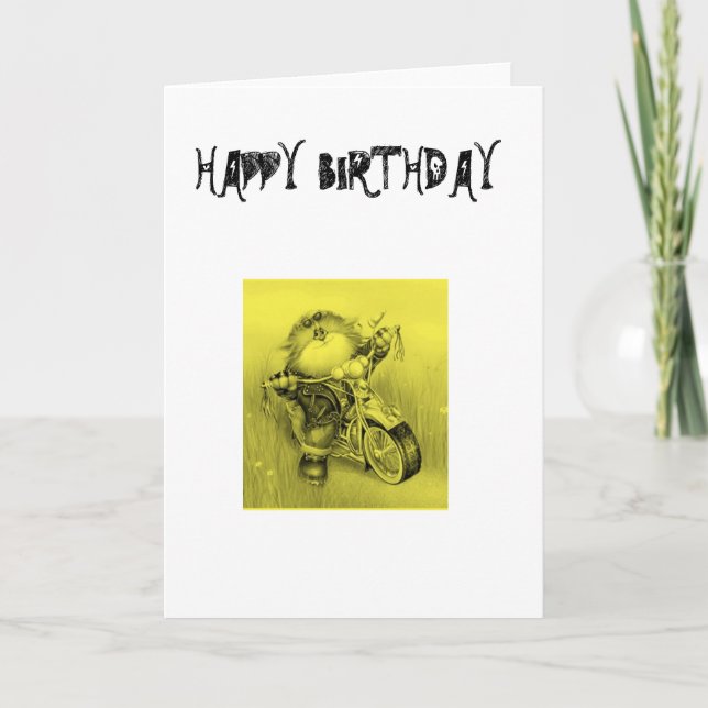 HAPPY BIRTHDAY BIKER CARD (Front)