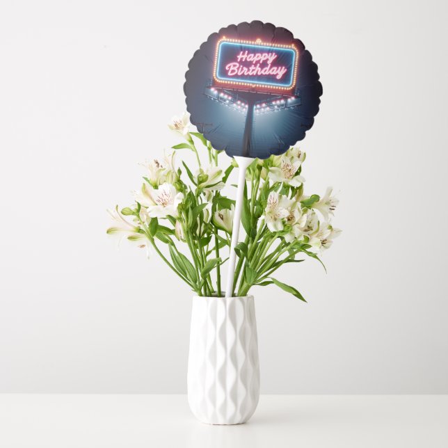 Happy Birthday Billboard Balloon (Vase)