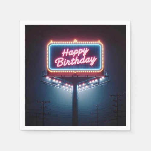 Happy Birthday Billboard Napkins
