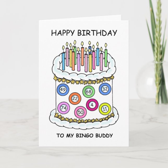 Happy Birthday Bingo Buddy Card (Front)
