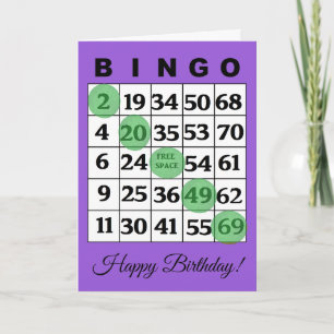 Happy Birthday BINGO Card