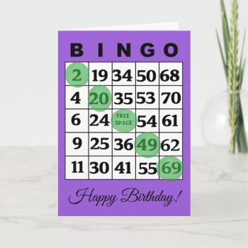 Happy Birthday Bingo Card by Everything_Grandma at Zazzle