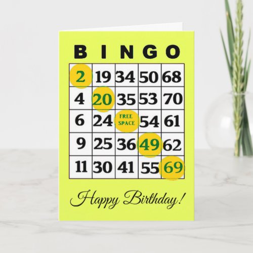 Happy Birthday BINGO Card