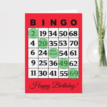 Happy Birthday Bingo Card by Everything_Grandma at Zazzle