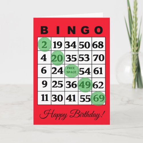 Happy Birthday BINGO Card