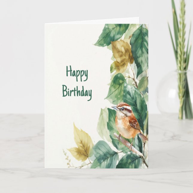 Happy Birthday Bird Lover Watcher Birding Fan Card (Front)