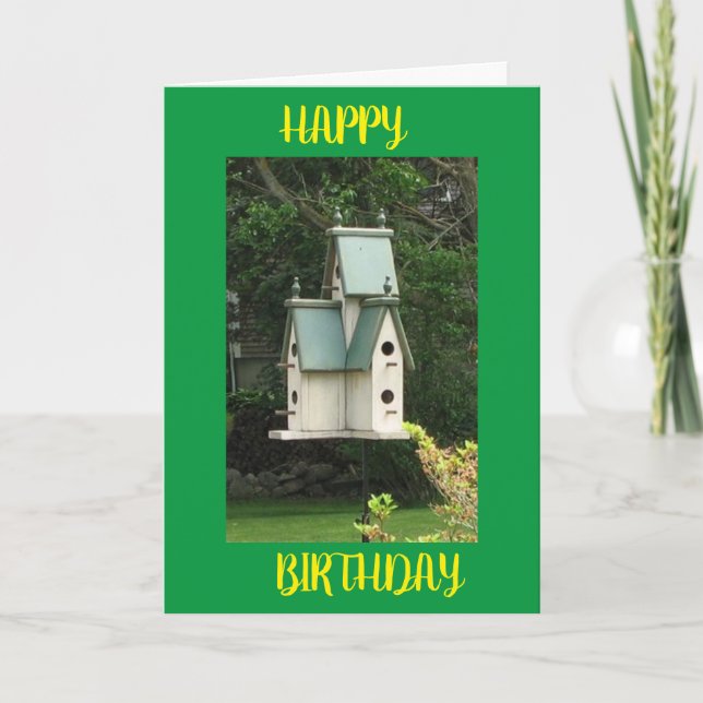 HAPPY "BIRTHDAY" BIRDHOUSE FOR YOU! CARD (Front)