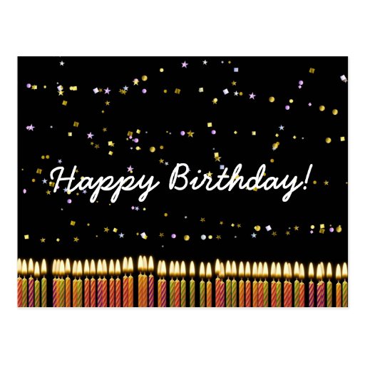 Happy Birthday Birthday Candles Postcard | Zazzle
