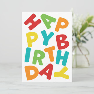 Happy Birthday Birthday Card - Jumbled Letters
