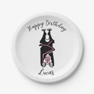 Happy birthday  Black BAT- Nature - Wildlife Paper Plates
