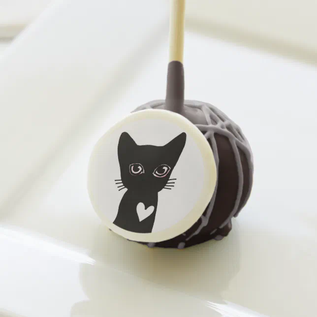 Happy Birthday Black Cat Gift Cake Pops 