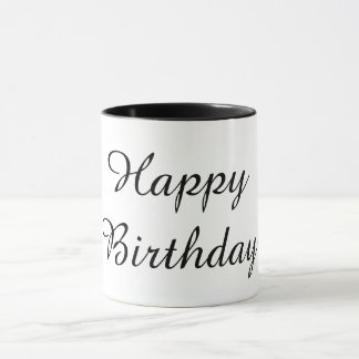 Happy Birthday black color Mug