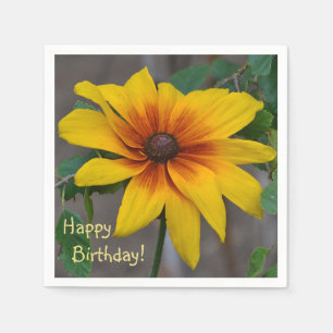 Happy Birthday Black-Eyed Susan Napkins
