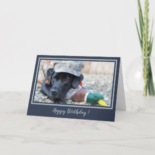 Happy Birthday Black Lab Cute Duck Dog Labrador Card
