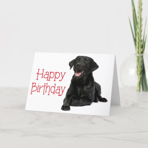 Happy Birthday Black Labrador Puppy Dog _ Verse Card