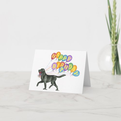 Happy Birthday Black Labrador Retriever Card