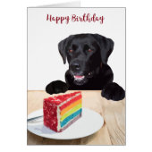 Happy Birthday Black Labrador Retriever - Cute Dog (Front)