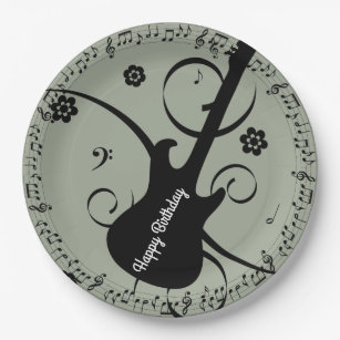 Vintage Guitar Happy Birthday Tissue Paper, Zazzle