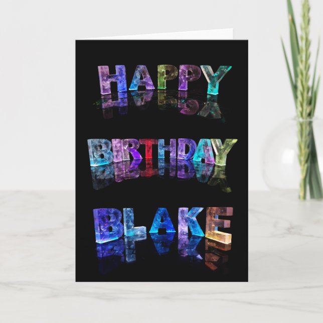 Happy Birthday Blake Card (Front)