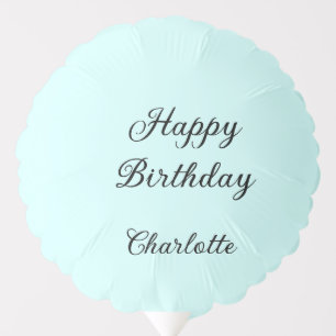 Happy birthday blue background name stylish elegan balloon