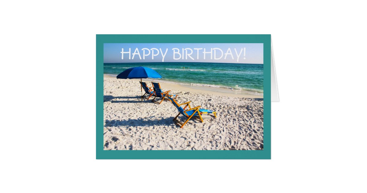 Creatice Happy Birthday Beach Chair with Simple Decor