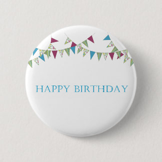 Happy Birthday - blue Button