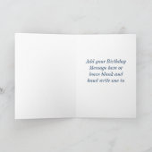 Happy Birthday - Blue Colored Balloons - Customize Card (Inside)