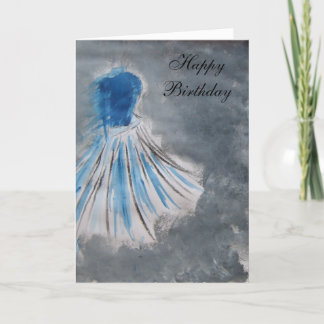 Happy Birthday (blue dress) Card