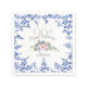 Happy Birthday Blue White Florals Napkins